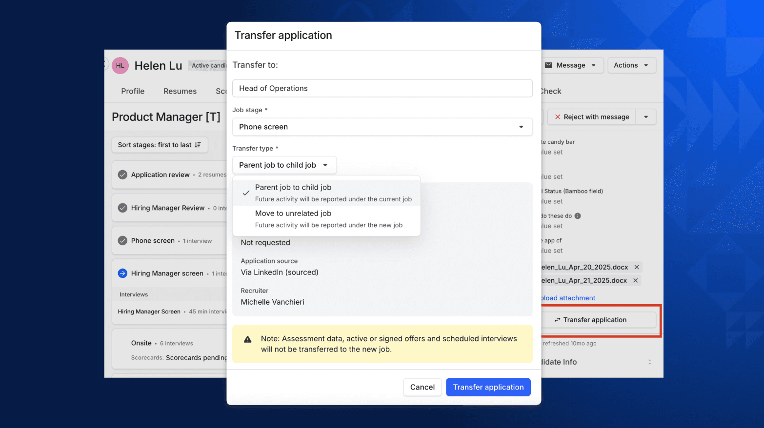 Gem ATS Transfer Candidates to Diff Job - Dec 2025